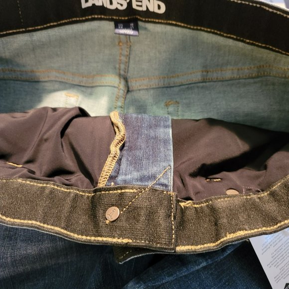 Lands End Jeans Richland Wash Hidden Control Panel Size 10P DH107 - Picture 9 of 10